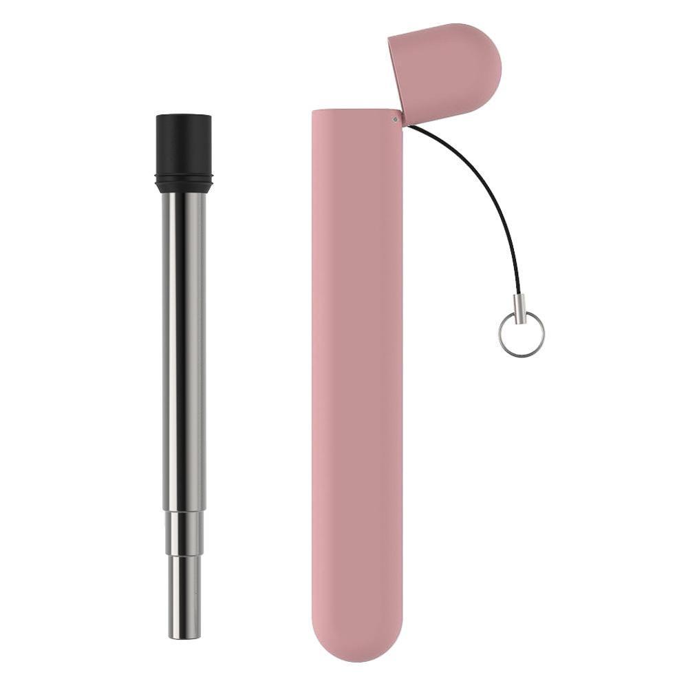 Pink -Kit Palha Reutilizável de Viagem