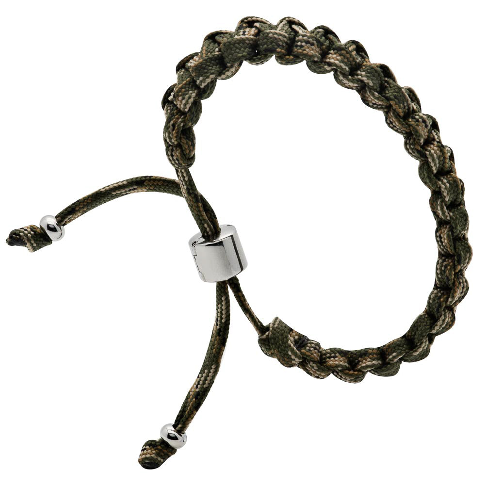 Pulseira Entrançada Camuflado