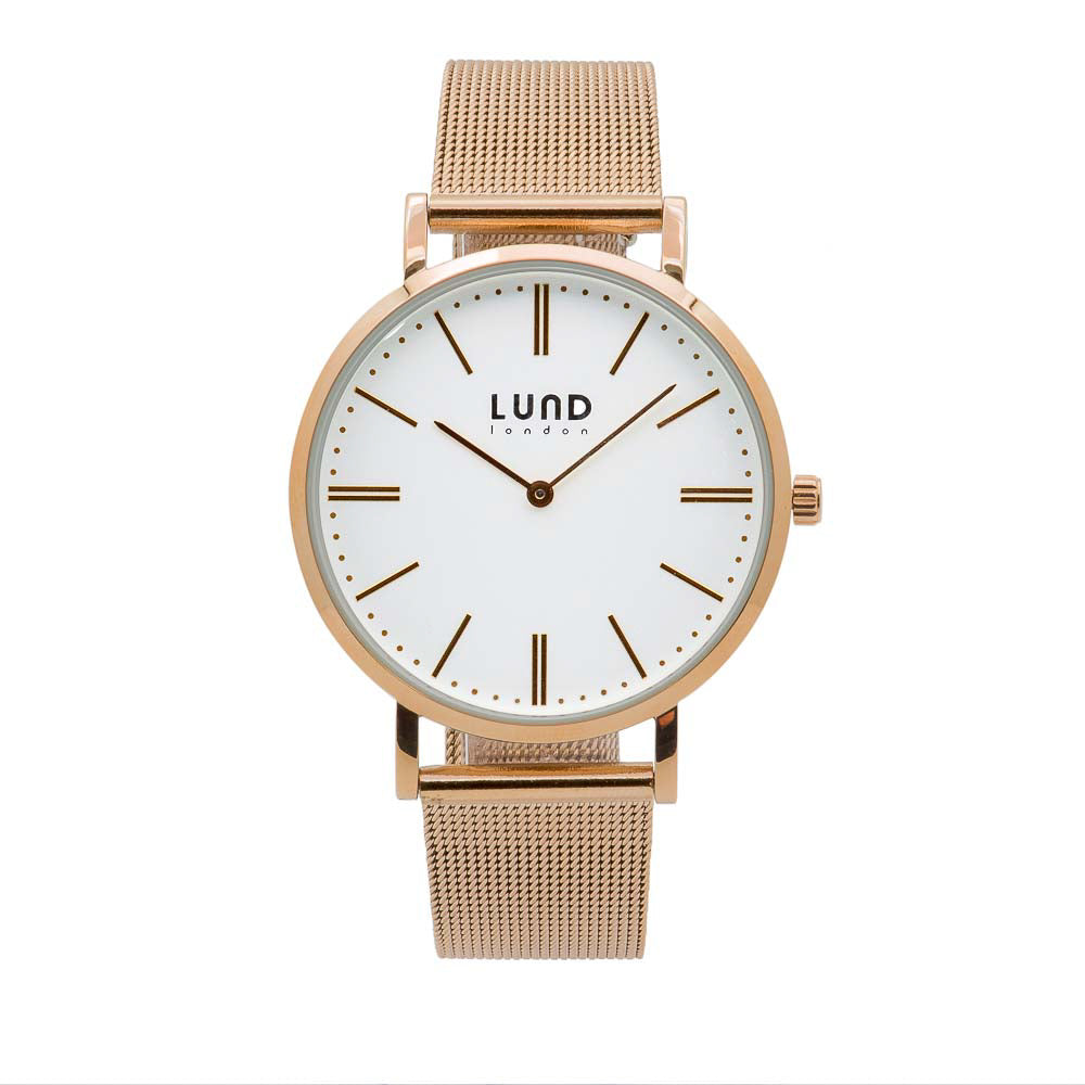 Relógio de Pulso Metal Rose Gold, 34mm