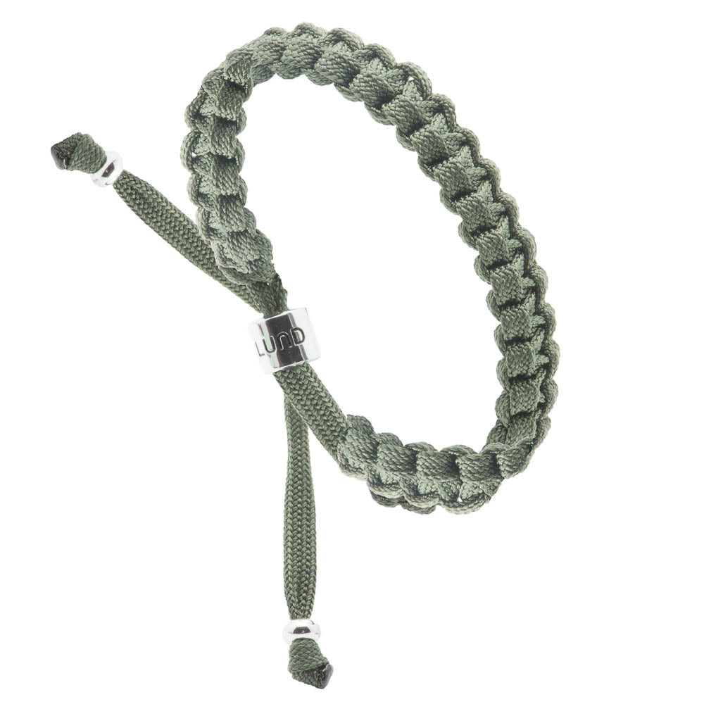 Pulseira Entrançada Verde Tropa