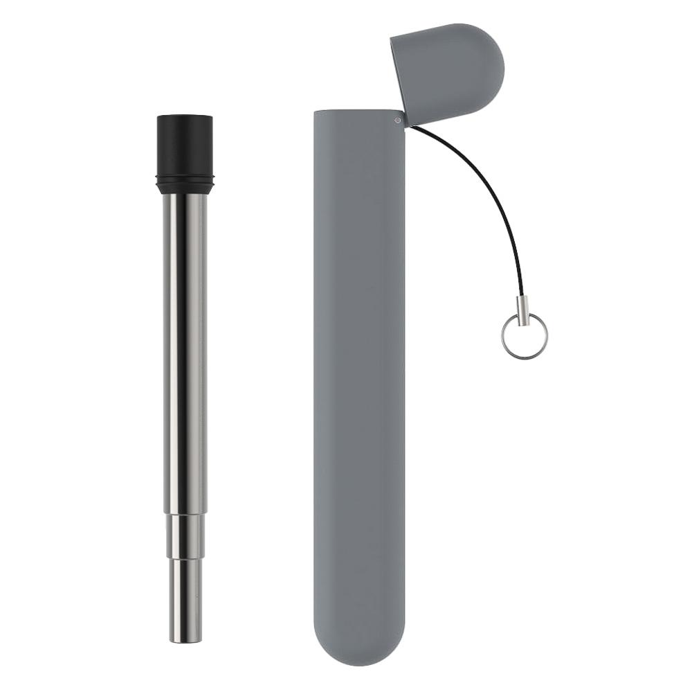 Grey -Kit Palha Reutilizável de Viagem
