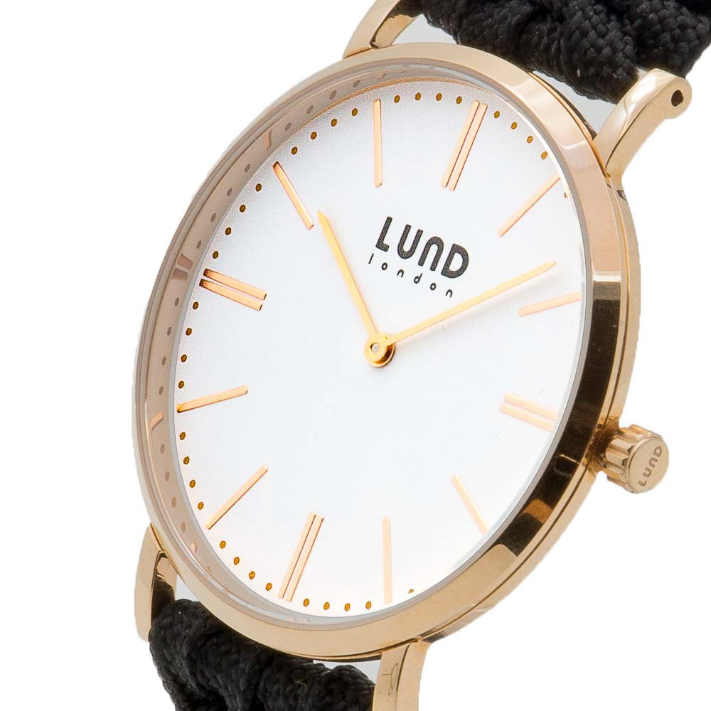 Relógio de Pulso Entrançado Avelã, Caixa Gold 34/39mm