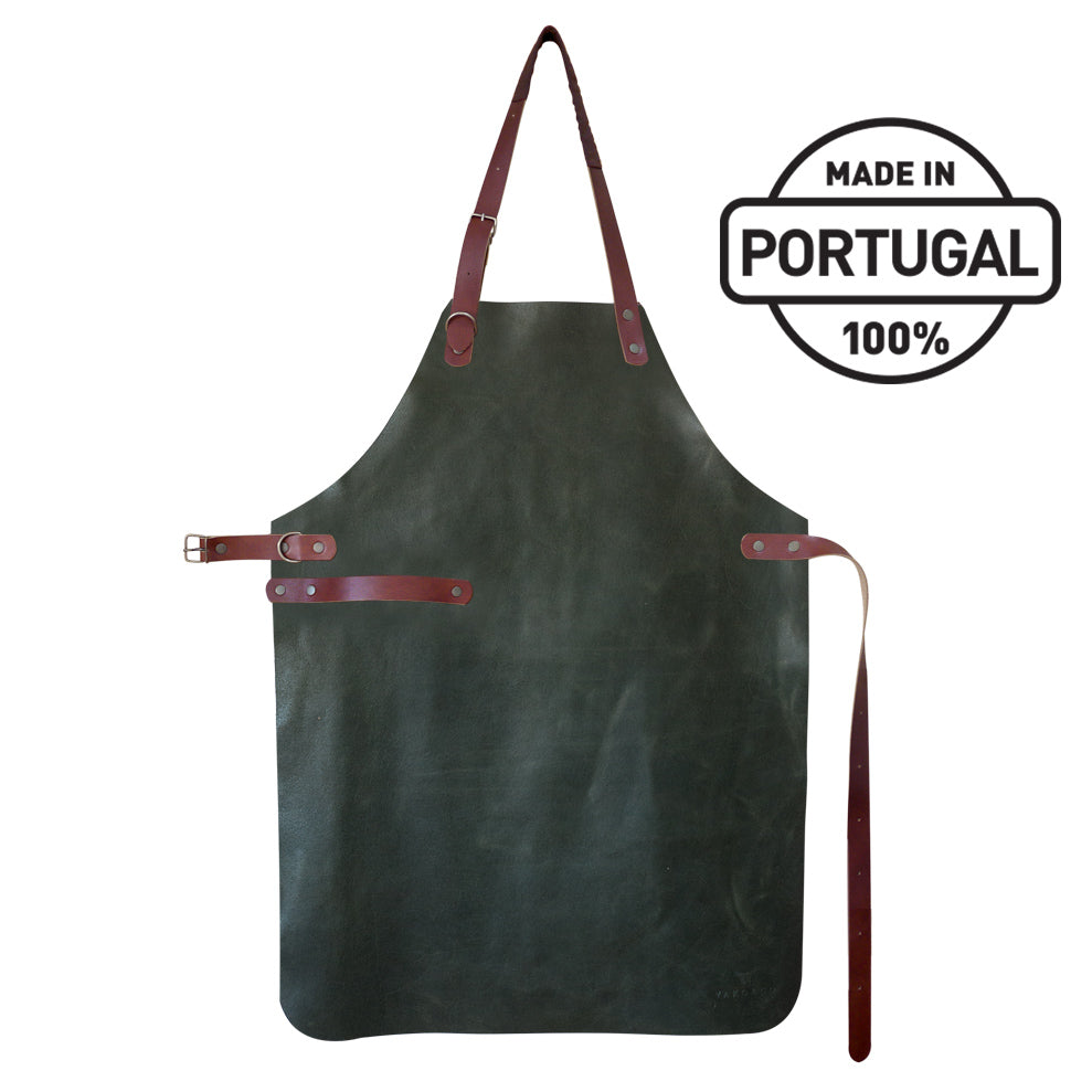 Avental em Pele Yako&Co - Forest Green A