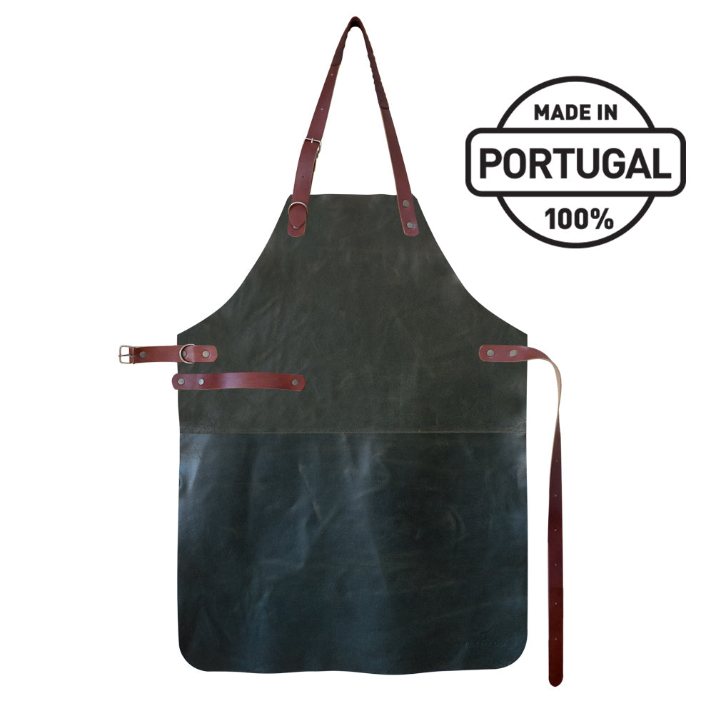 Avental em Pele Yako&Co - Forest Green B