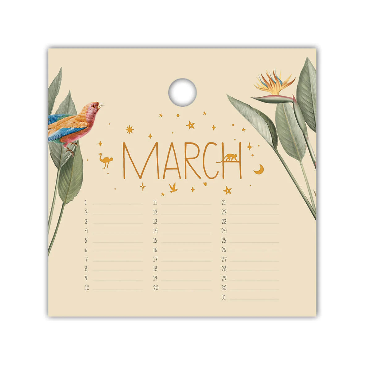 Birthday Callendar Gold- Calendário de Aniversários Gold