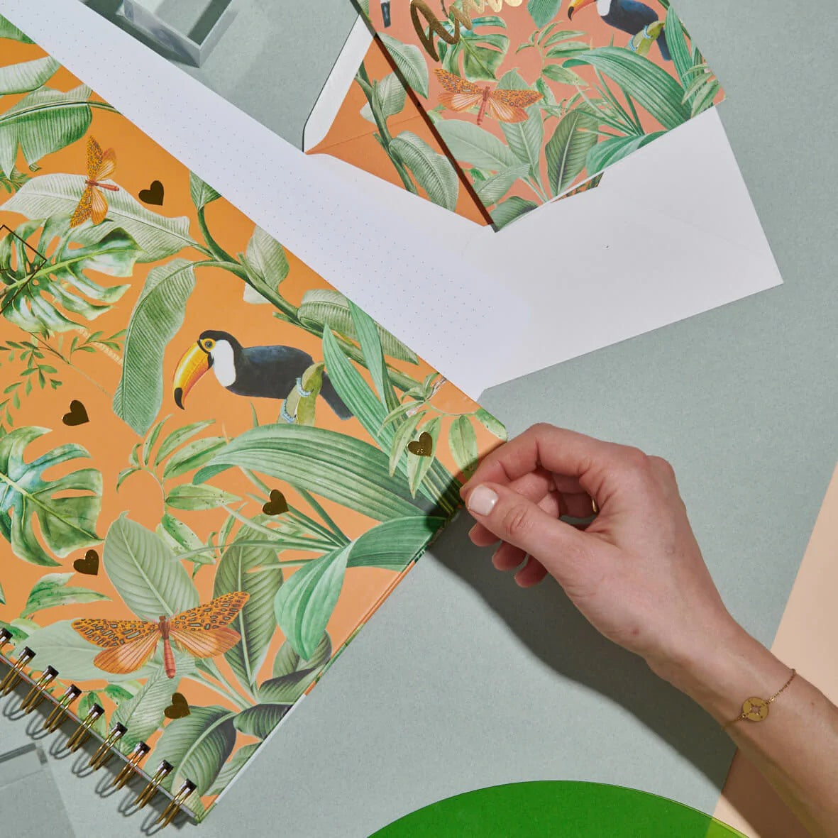 Caderno Notebook A4 Argolas Flirting Toucans