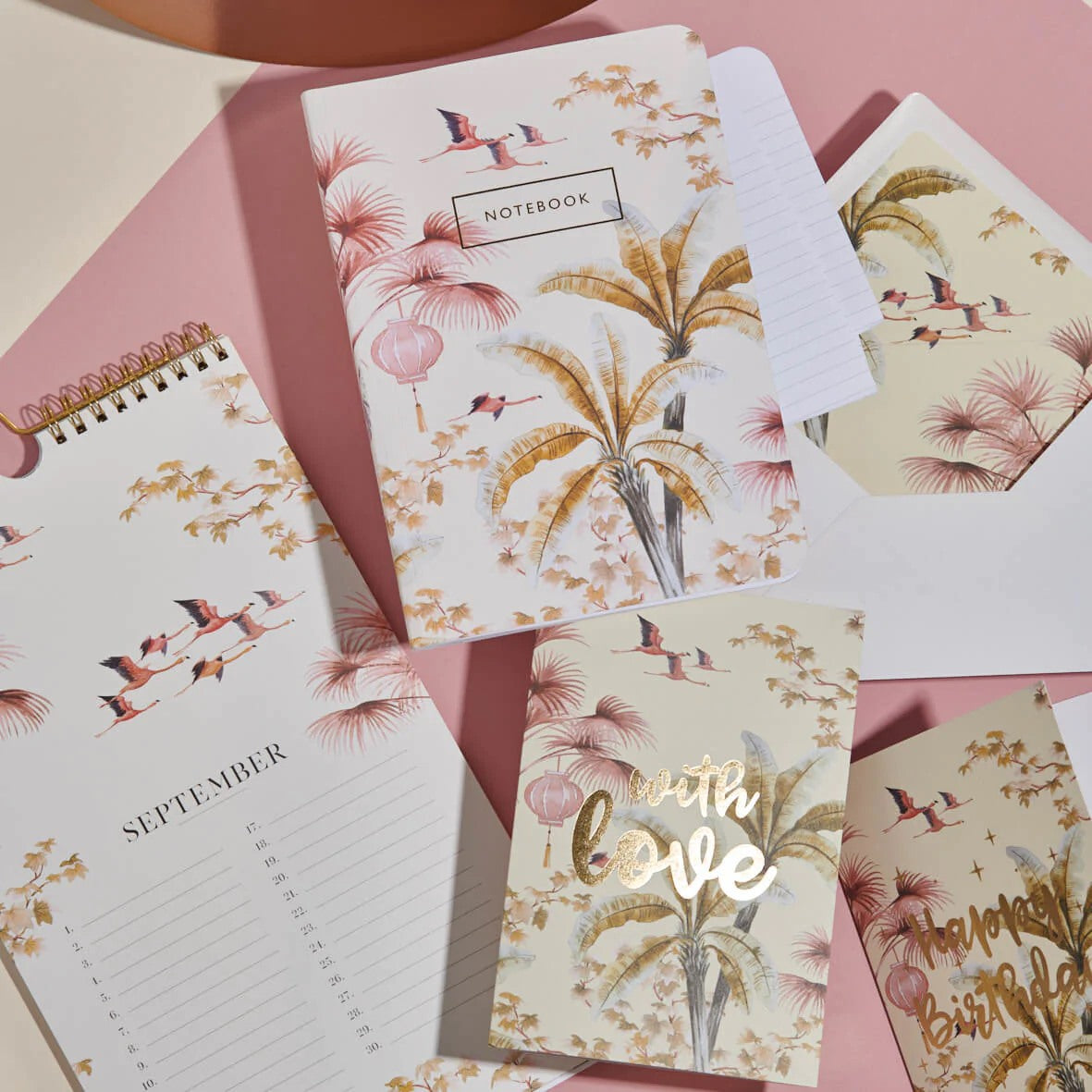 Caderno Notebook Oriental Flamingo