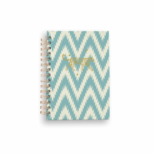 Caderno Notebook A6 Argolas Ikat Blue